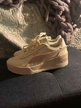 Puma Women’s Cream Low-Top Platform Sneakers